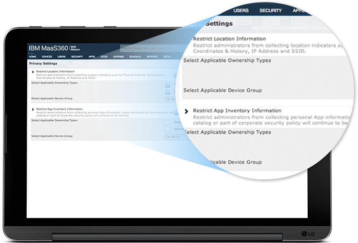IBM MaaS360 Screenshot