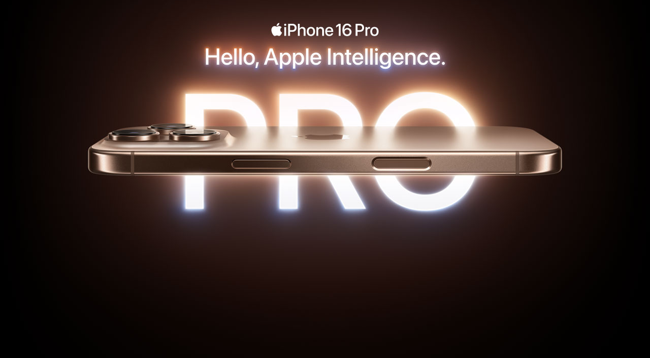 iPhone 16 pro graphic says Hello, Apple Intelligence.