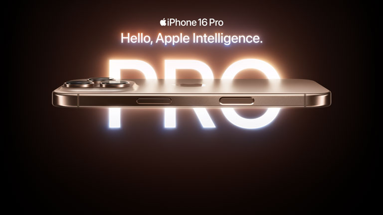 iPhone 16 pro graphic says Hello, Apple Intelligence.